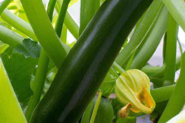 Zucchini im Gewächshaus