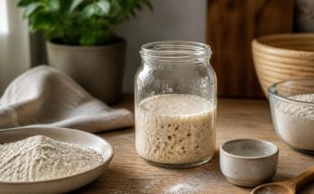 Sauerteig richtig füttern: Mengen und Anleitung (inkl. Rechner)