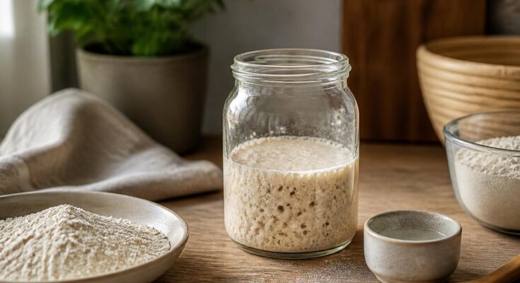 Sauerteig richtig füttern: Mengen und Anleitung (inkl. Rechner)